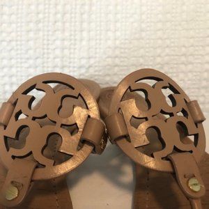 TORY BURCH TAN LEATHER MILLER SANDAL WOMENS 11 M